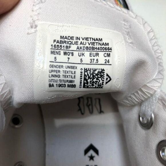 Converse Chuck Taylor All Star Rainbow Sneaker Women's US 7 - Picture 6 of 7